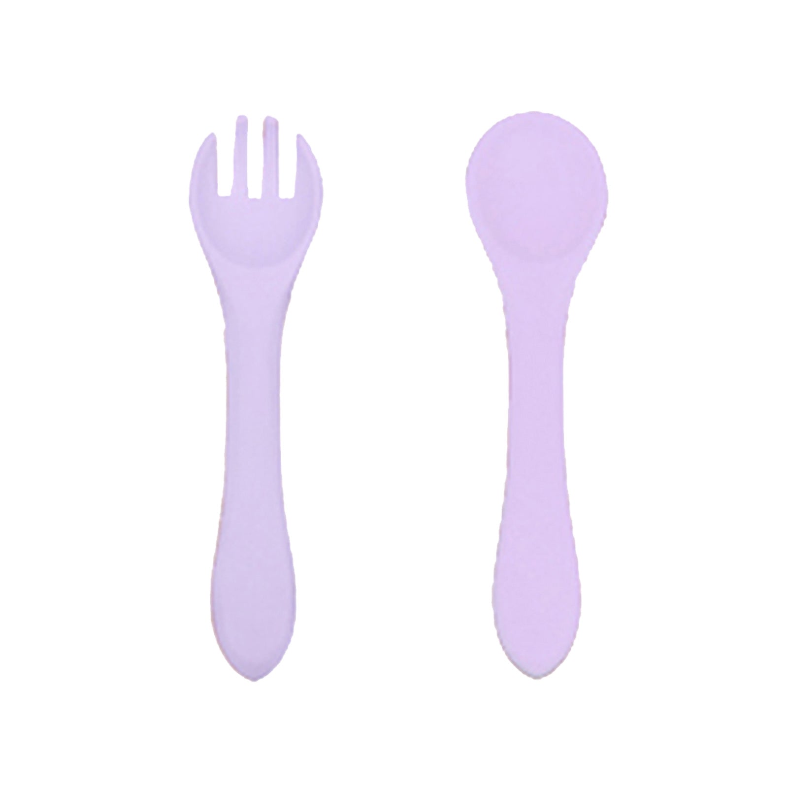 Children's fork and spoon baby spoon Children's learning to eat training Baby fork tableware Self-eating rice spoon Silicone