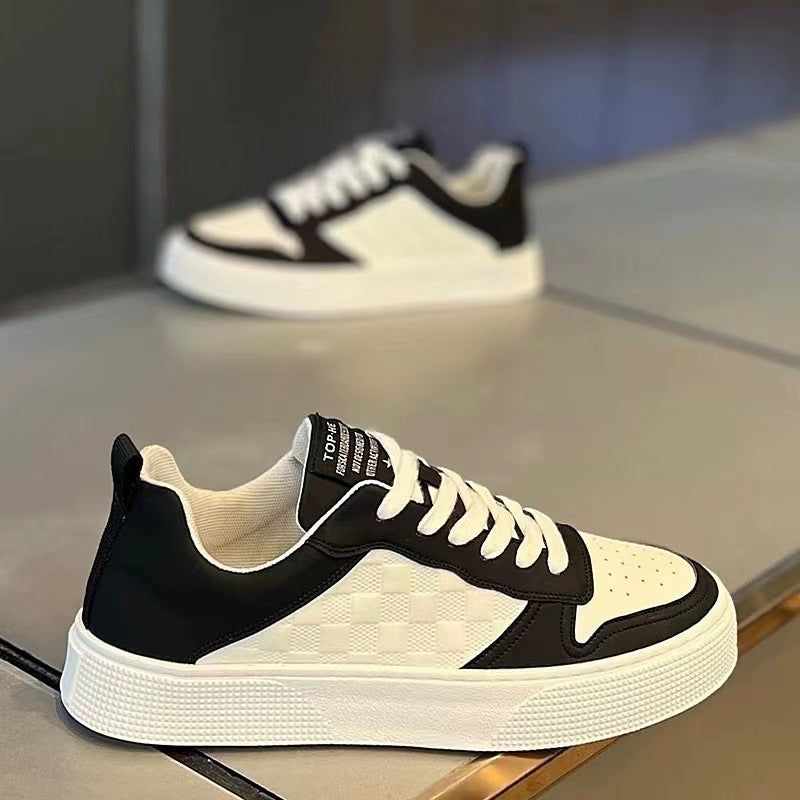 Panda color men's shoes autum breathable live broadcast men's sneakers casual leather shoes white shoes trendy shoes men's wholesale