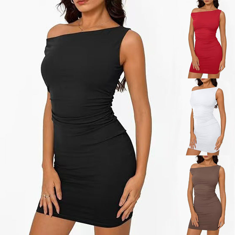 Export women's clothing cross-border  independent station shein   spring and summer elegant silm sleeveless dress