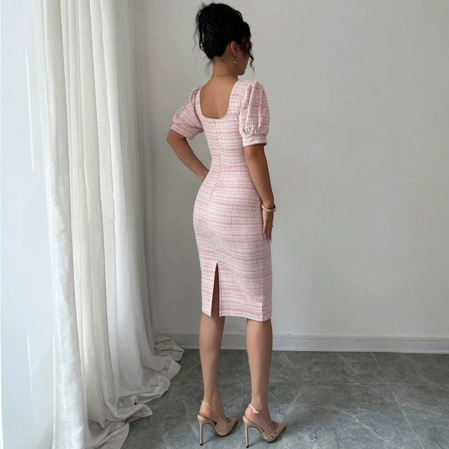 fall/winter new arrivals: european and american style single-breasted french vintage chanel-inspired dress