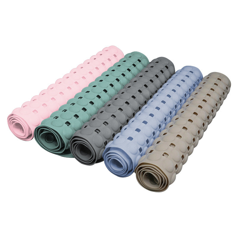 Bathroom non-slip mat, environmentally friendly material PVC bath toilet foot pad, anti-drop massage suction cup, non-slip drain foot pad