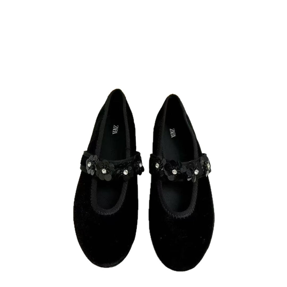 Za's 2025 new women's shoes: low-heeled, elegant, socialite-style pumps with closed toe, low-cut design, and ankle strap