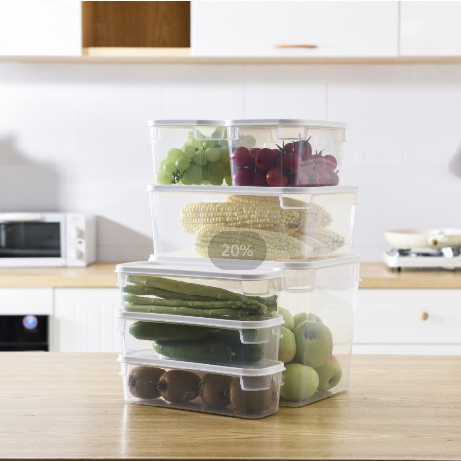 PP kitchen plastic crisper, refrigerator storage, simple European style, sub-packaging, no odor, high value of food storage