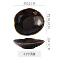 Creative ceramic special-shaped bowls, plates and tableware combination stylishclassy sense kiln-turned ceramic plate western food steak plate