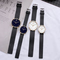 Silent quartz watch for civil service exams - suitable for students, men, and women - official exam approved, leather strap, no ticking sound