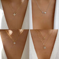 Wholesale diamond-encrusted choker necklace - european & american cross-border jewelry, minimalist versatile alloy flower pendant necklace for women, sweater chain
