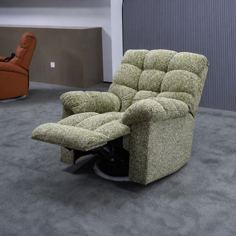 Rotate lazy single sofa chenille bread chair for home bedroom balcony reclining casual cloud sofa
