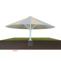 Shun caida outdoor large umbrella amusement park parasol diameter 10m to 15m diameter scenic area large parasol
