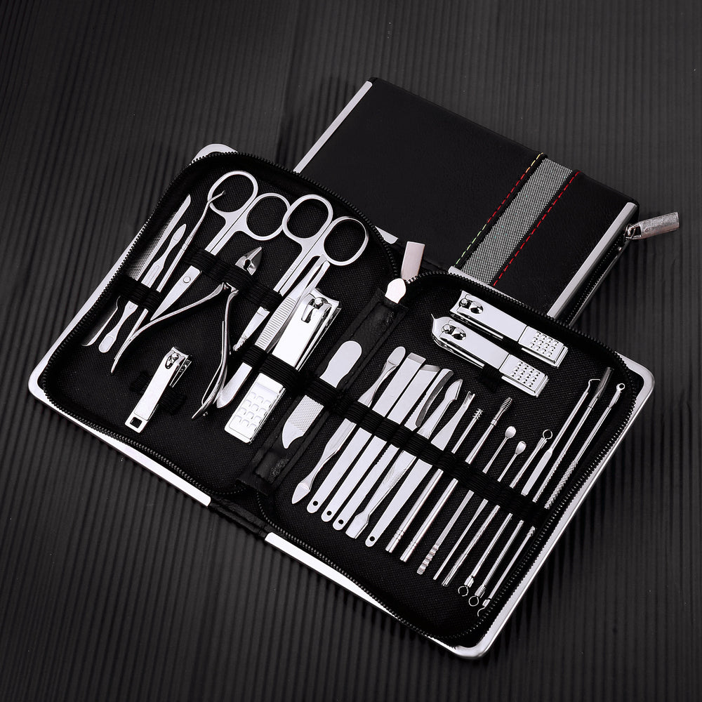 New nail clipper set - cuticle nippers, pedicure knife, pedicure file, manicure knife - 22 piece matcha green nail art tool kit