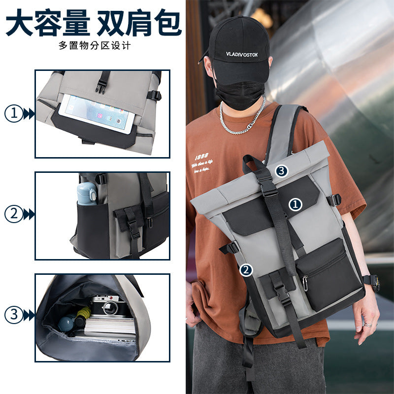 Cross-border backpack business men's multi-functional large-capacity simple fashion Korean version commuter student casual backpack