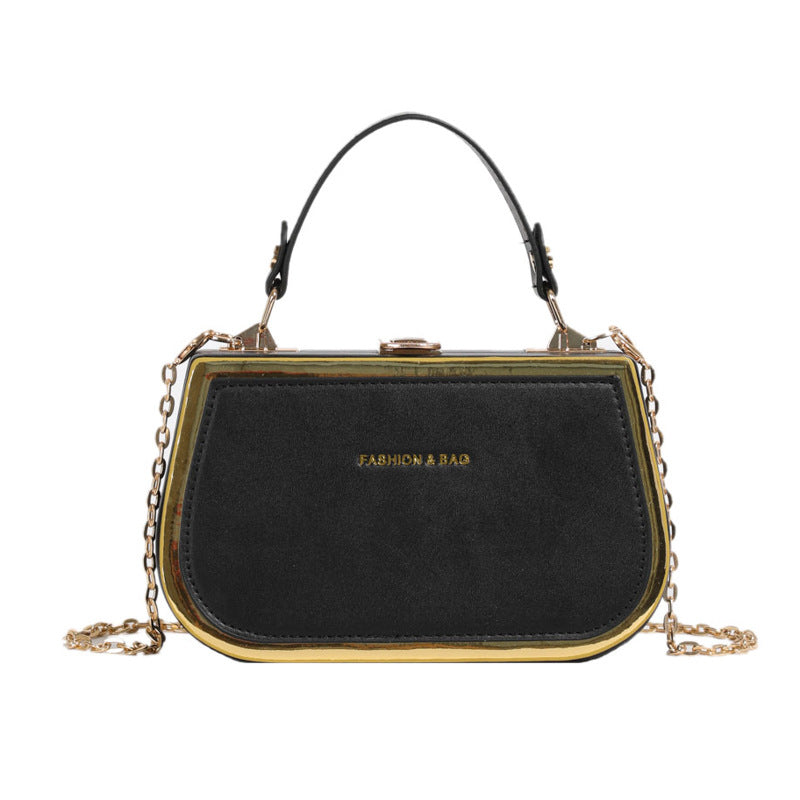 Chain box handbag - trendy, minimalist shoulder bag - candy color crossbody bag - chic & stylish commuter bag - fashionable