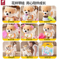 Kids' electric realistic plush toy dog - walks, barks, moves, learns to talk, licks - electronic dog for boys and girls