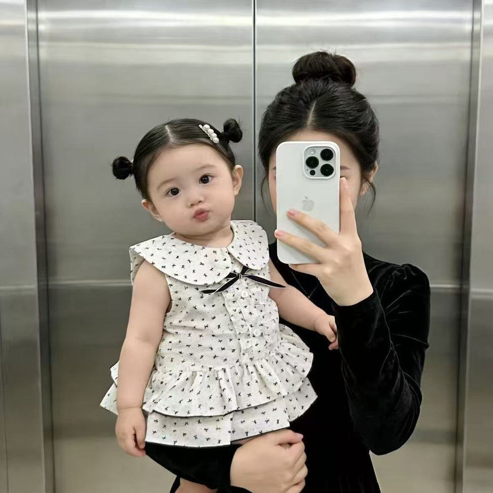 Summer infant cake skirt romper - korean style sleeveless bodysuit dress for baby girls - cute overalls
