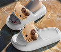 Cute cartoon slippers women's spring/summer outdoor wear new thick sole eva non-slip couple's home flip-flops