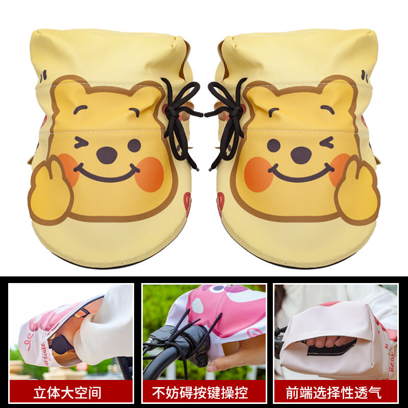 Summer sun protection handlebar covers - waterproof, breathable, windproof, uv resistant - for electric bikes, motorcycles, and cycling