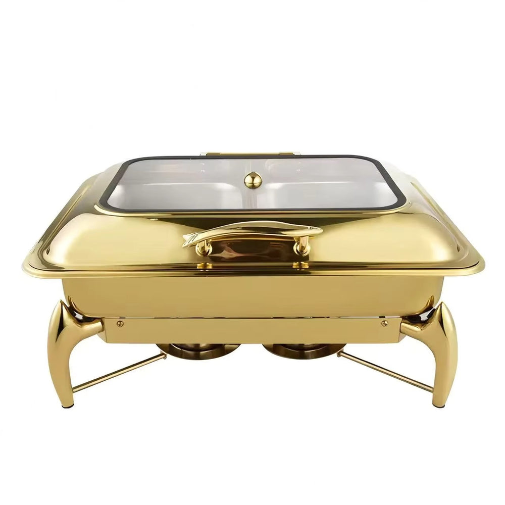 Electric gold stainless steel buffet warming cabinet - 9l buffet stove - ideal for hotels, restaurants, and banquets - in stock