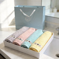 Towel gift box set of 4 super soft 40-count pure cotton towel, pure cotton, absorbent and lint-free, kids towel gift
