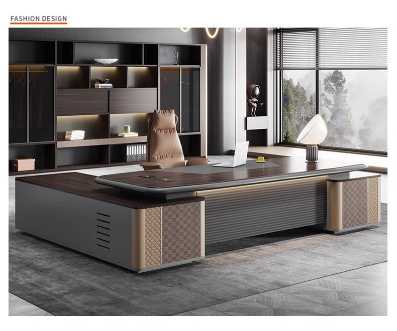 Boss desk office desk casual modern president manager desk supervisor table and chair combination light luxury executive desk office furniture