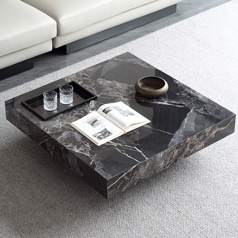 Italian slate coffee table small apartment living room casual tea table floor-standing designer square model designer coffee table