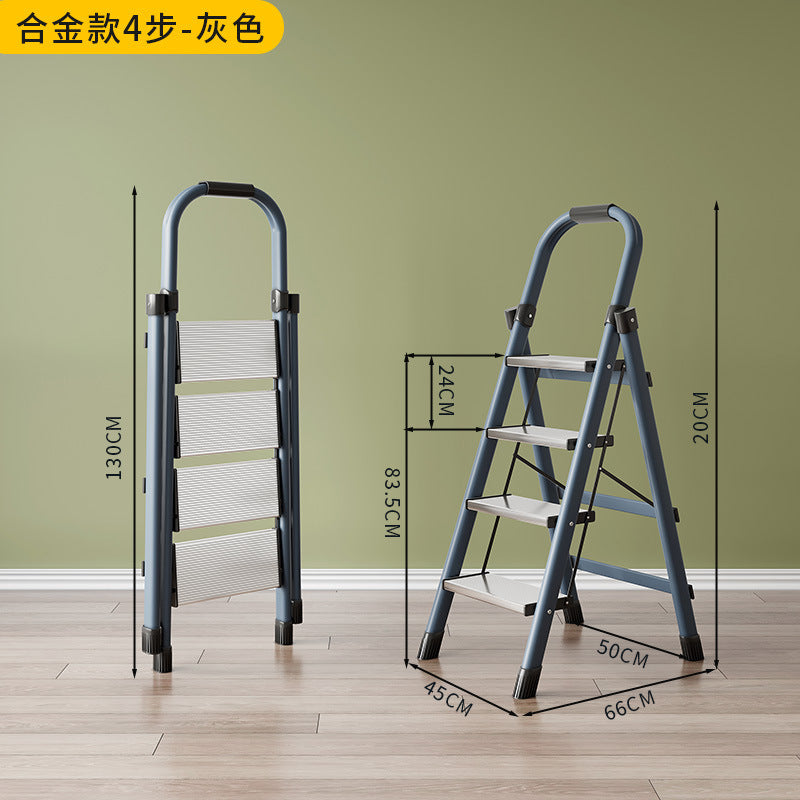 Ladder for homemultifunctional herringbone ladder foldable ladder stair stool small indoor extra thick flower stand thickened carbon steel
