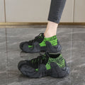 Breathable flyknit sock sneakers women's shoes 2025 new yeezy style chunky sole athletic casual shoes soft sole non-slip running shoes for women