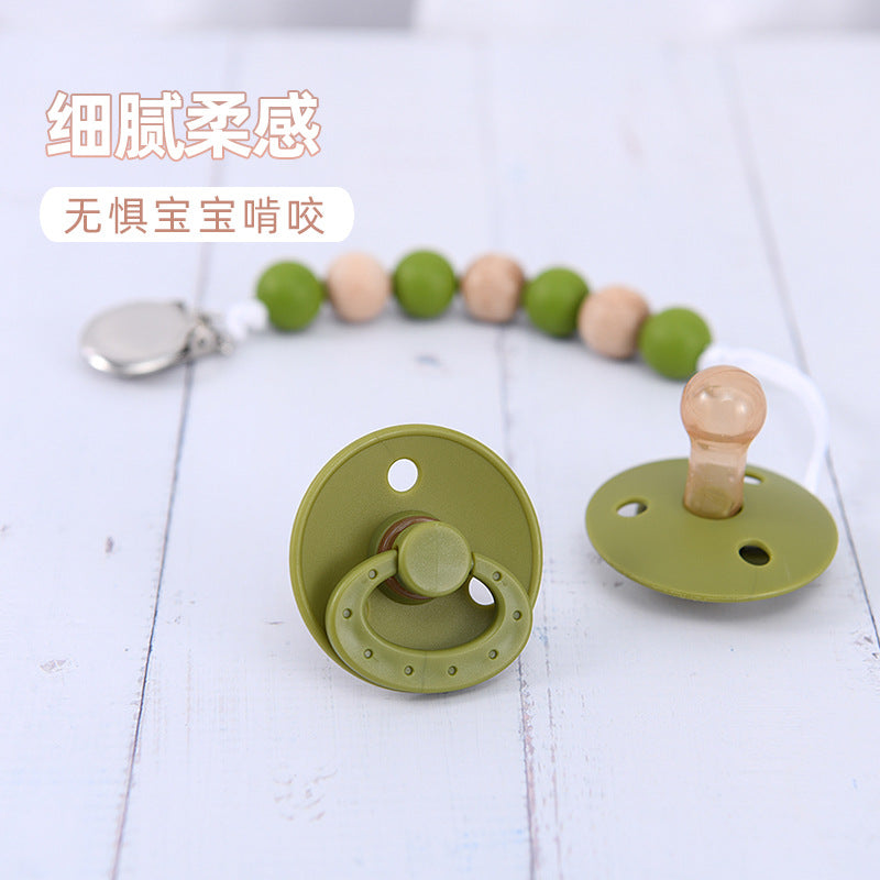 Cute colored baby soothes PP pacifier, environmentally friendly anti-chain pacifier clip, baby sleeps peacefully simulated breast milk toothpaste