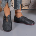 export  summer soft leather flat loafers women's round toe slip-on plus size comfortable and versatile shoes