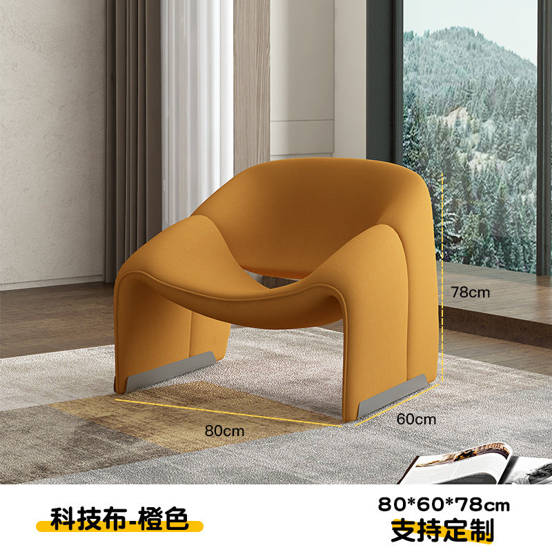 Nordic single sofa chair plaid crab chair small round table accessible luxurycasual casual chair modern creative popular single chair