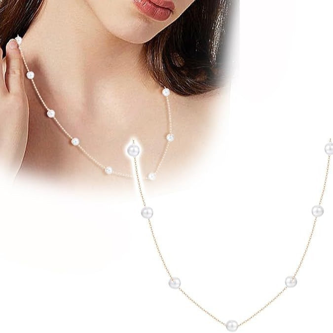 New arrivalniche stylecasual metal circle pearl pendant y necklace fashioneleganttrendy women's chain accessories