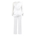 Am220928 designer patchwork beading jumpsuit slimming look banquet dress outfits for women