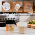 Four-in-one seasoning bottle kitchen sealed transparent flip-top multi-compartment for home seasoning jar portable outdoor barbecue storage box