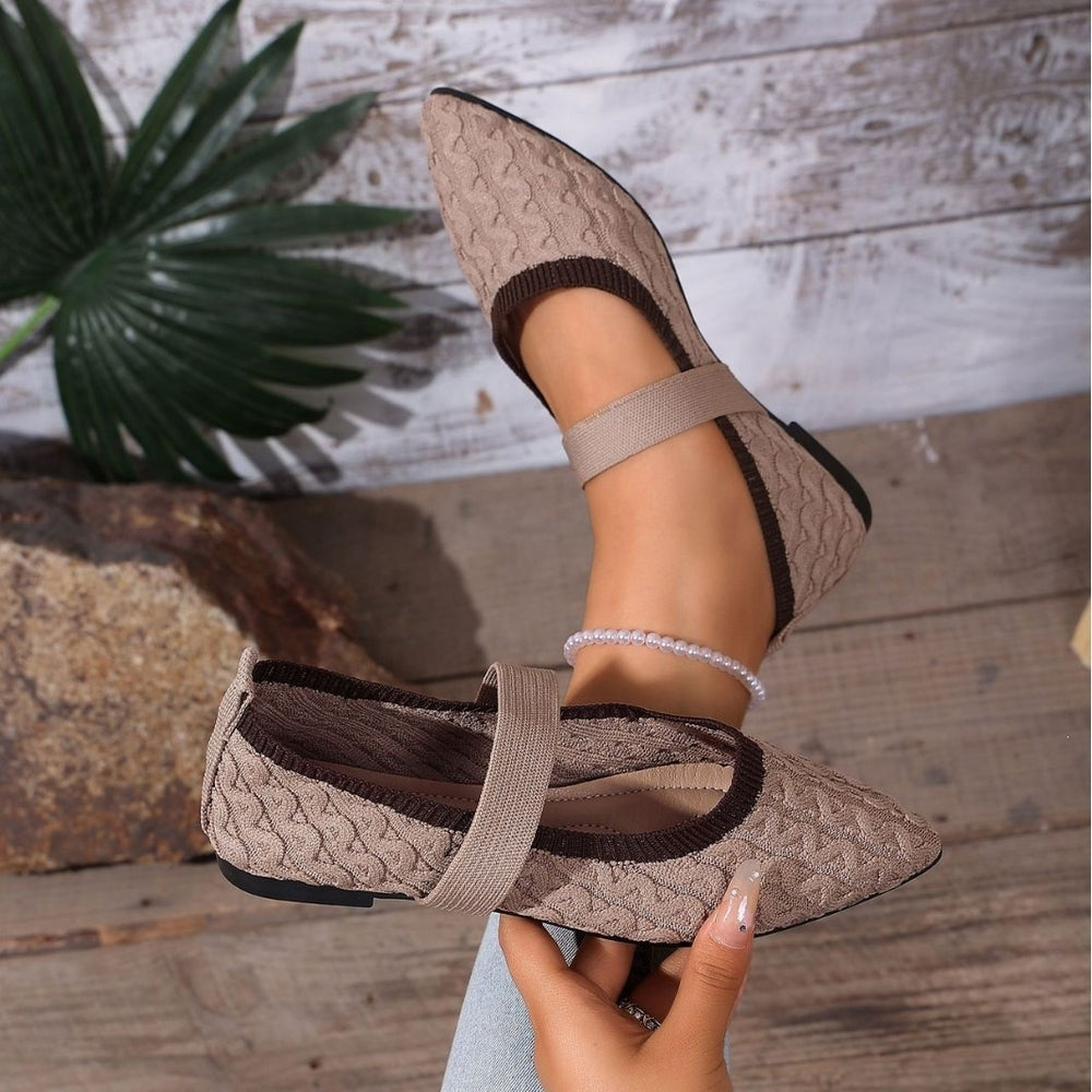 new arrival: plus-size women's flat loafers for cross-border e-commerce – flyknit fabric, fashionable round toe, breathable slip-ons – wholesale available