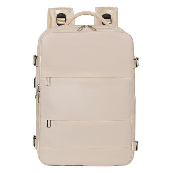 Multifunctional Simple Casual Backpack Large Capacity Laptop Bag Lightweight Versatile College Student School Bag