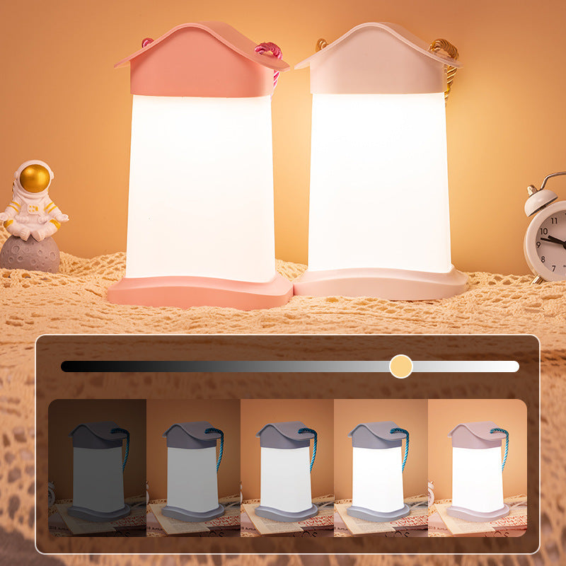 Eye-care portable rechargeable bedside lamp - dorm room essential, plug-in desk lamp, vision protection led night light, bedroom lighting fixture