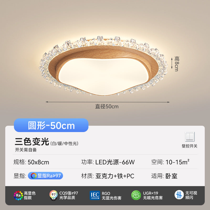 Full Spectrum Ceiling Light 2025 New Modern Simple Light Luxury Log Wind Whole House Package Combination Zhongshan Lighting