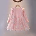 Girls' dress  spring/autumn new fashionable baby girl elsa princess dress kids mesh skirt trendy