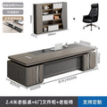2.4m double short cabinet boss table + boss chair + 6-door bookcase