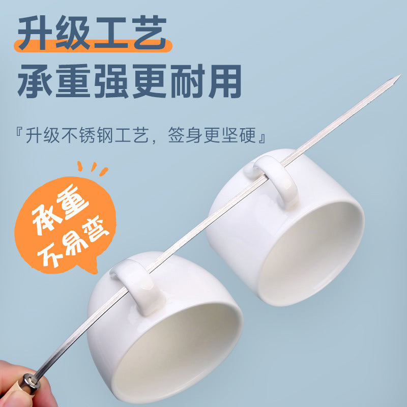 Stainless steel barbecue skewers, barbecue skewers, all-in-one mutton skewers, barbecue skewers, tools, special for food stalls and barbecue stalls