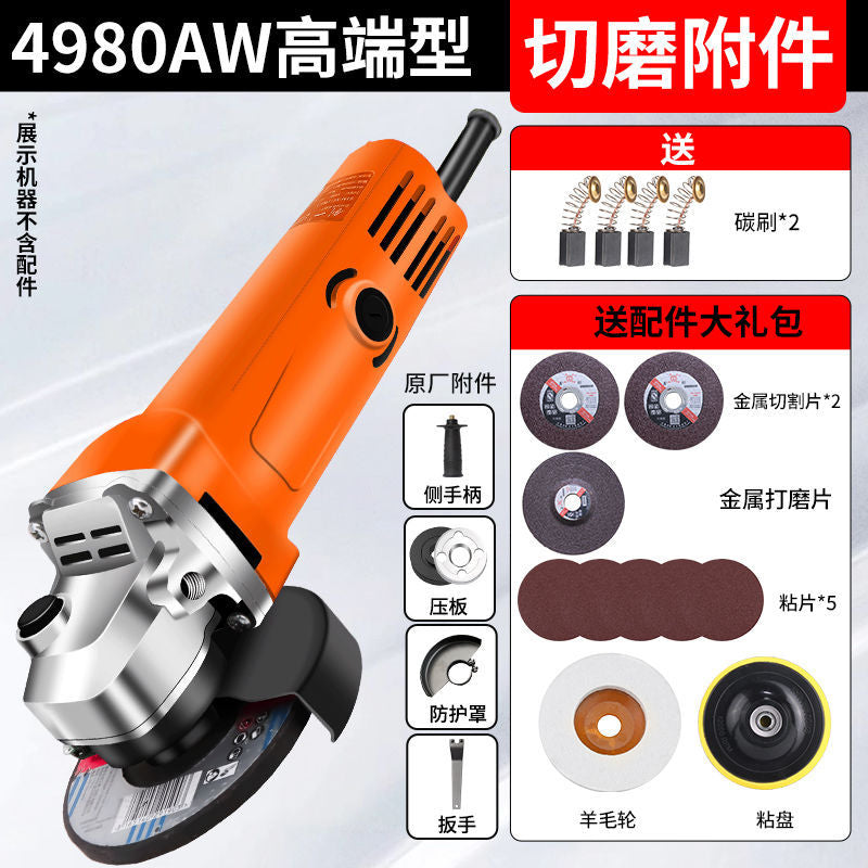 Chuangyi 220v high power angle grinder multi-function grinding and polishing cutting machine for home hand grinding wheel industrial grade