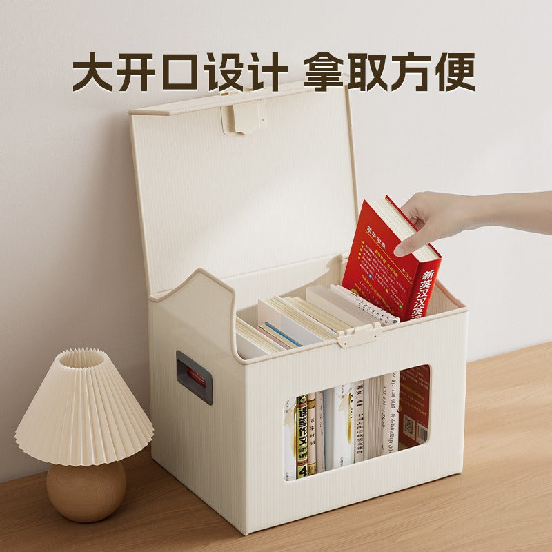 New model with lock buckle, window-accessible solid color, clothes storage box, household drawer type, large-capacity extra-large finishing box.
