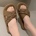 Trendy platform slides for women - summer 2026 new arrivals: versatile, non-slip, korean style beach sandals for summer
