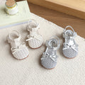 Girls' sandals: new summer collection - woven, hollow-out design, soft sole, first walker shoes, stylish korean princess sandals