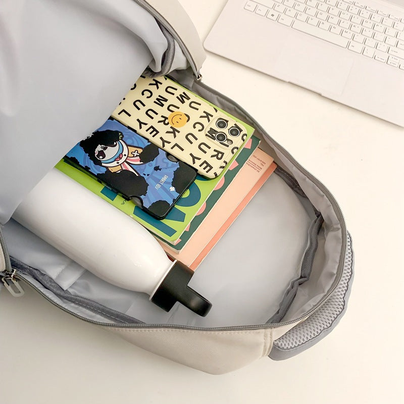 New fashionable junior high school student schoolbag simple high quality middle school student schoolbag large capacity backpack student schoolbag