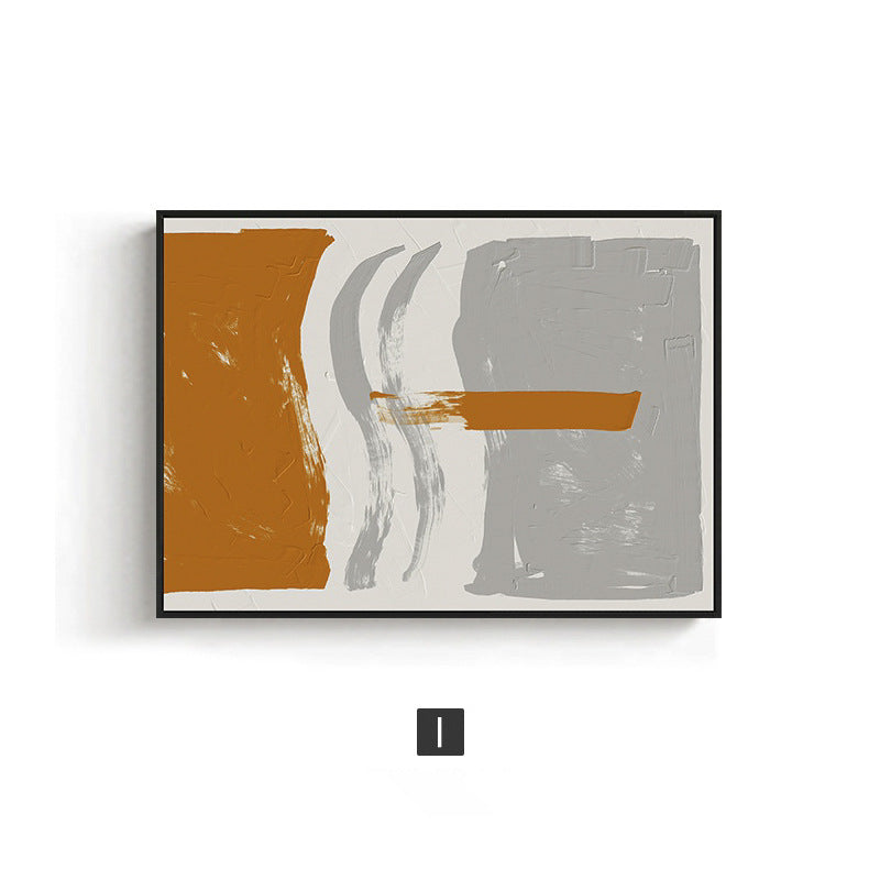 Customized wabi-sandy wind abstract living room meter box decorative painting Nordic wind push-pull electric box hanging painting weak electric box blocking painting