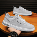 Men's spring breathable 2025 new thin anti-odor athletic casual canvas slip-on flat shoes work trendy shoes