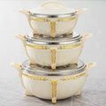 Export3pcs golden bell insulation box 3l-7l-10l large capacity export insulation tableware food warmer