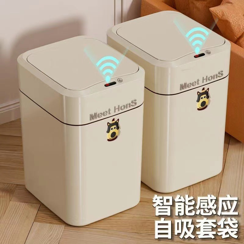 Smart trash can household living room induction adsorption toilet bathroom automatic packing bag change 2024 new model