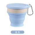 Upgraded silicone collapsible cup with hanging hole - portable travel water bottle for outdoor use, suitable for kids