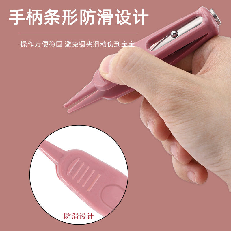 Ready-to-ship light-up booger tweezers - baby & toddler personal care tool - kids' nose cleaning tool with light
