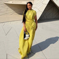 African & western cross-border fashion: pleated, loose-fit, trendy maxi dress - comfortable